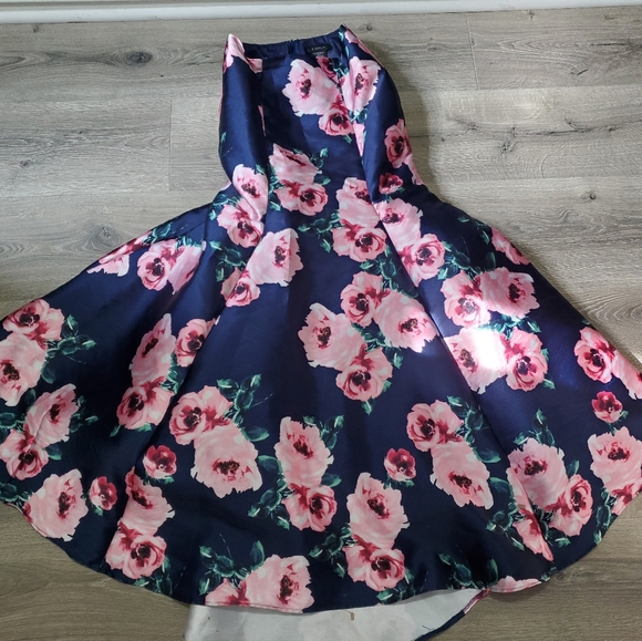 Pre-Owned B DARLIN Women's Size 9/10 Floral Full-Length Fit Flare Skirt As Is - Picture 4 of 12